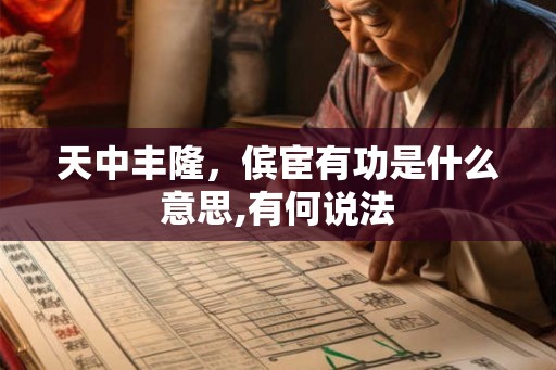 天中丰隆，傧宦有功是什么意思,有何说法
