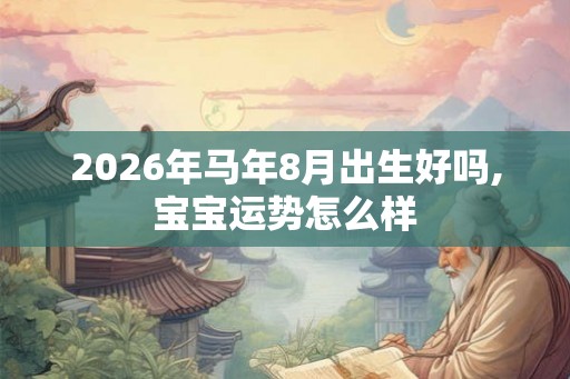 2026年马年8月出生好吗,宝宝运势怎么样