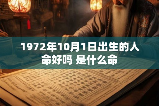 1972年10月1日出生的人命好吗 是什么命