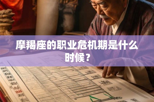 摩羯座的职业危机期是什么时候？