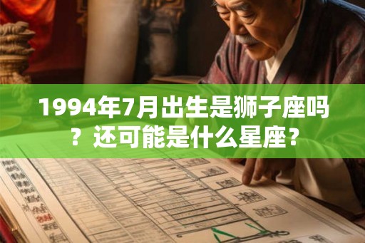 1994年7月出生是狮子座吗？还可能是什么星座？