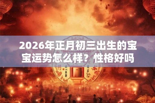 2026年正月初三出生的宝宝运势怎么样？性格好吗