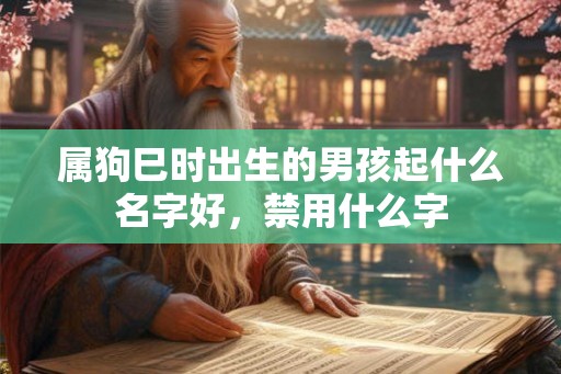 属狗巳时出生的男孩起什么名字好，禁用什么字