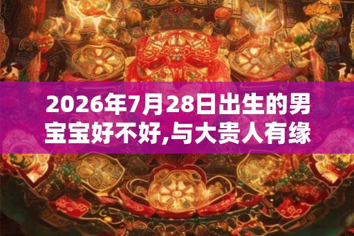 2026年7月28日出生的男宝宝好不好,与大贵人有缘