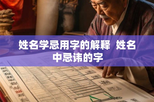 姓名学忌用字的解释  姓名中忌讳的字