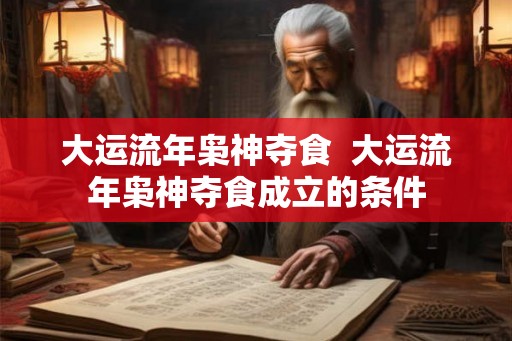 大运流年枭神夺食 大运流年枭神夺食成立的条件 大运流年枭神夺食 大运流年枭神夺食成立的条件