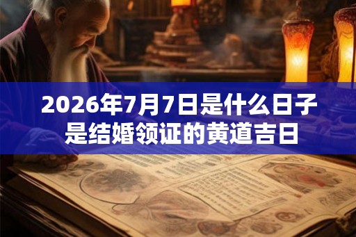 2026年7月7日是什么日子 是结婚领证的黄道吉日