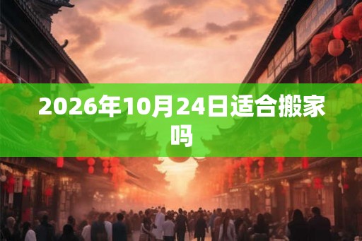 2026年10月24日适合搬家吗 2026年10月24日适合搬家吗