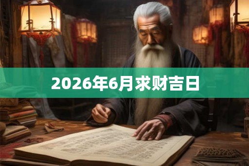 2026年6月求财吉日