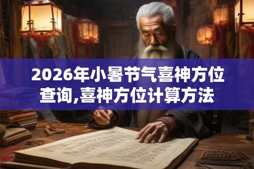 2026年小暑节气喜神方位查询,喜神方位计算方法 2026年小暑节气喜神方位查询,喜神方位计算方法