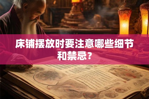 床铺摆放时要注意哪些细节和禁忌？