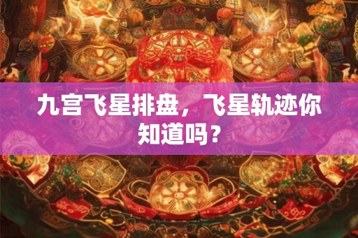九宫飞星排盘，飞星轨迹你知道吗？