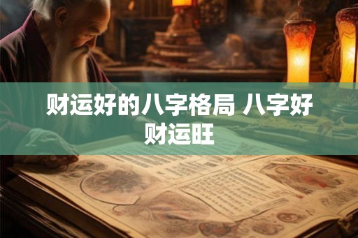 财运好的八字格局 八字好财运旺
