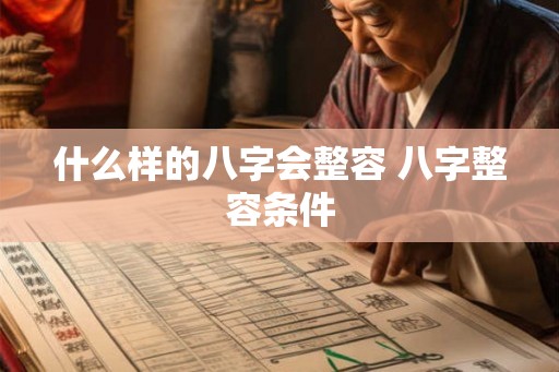 什么样的八字会整容 八字整容条件 什么样的八字会整容 八字整容条件