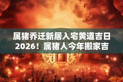 属猪乔迁新居入宅黄道吉日2026！属猪人今年搬家吉利吗