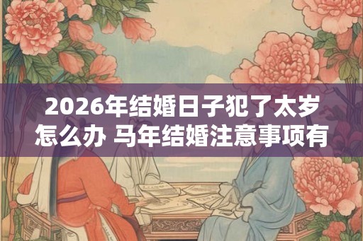 2026年结婚日子犯了太岁怎么办 马年结婚注意事项有哪些