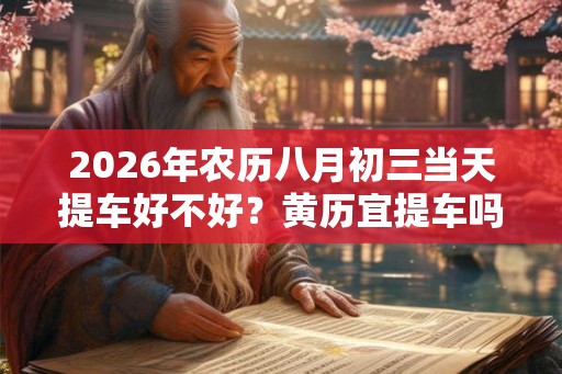 2026年农历八月初三当天提车好不好？黄历宜提车吗