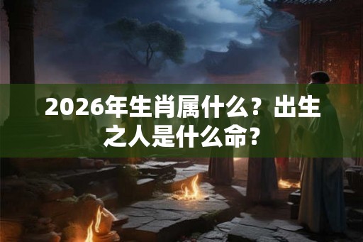 2026年生肖属什么？出生之人是什么命？