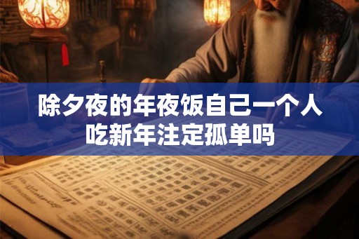 除夕夜的年夜饭自己一个人吃新年注定孤单吗