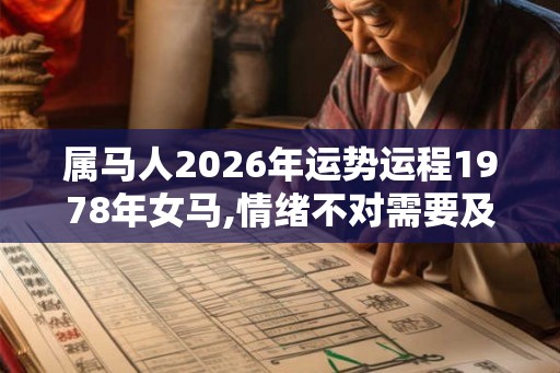 属马人2026年运势运程1978年女马,情绪不对需要及时调整