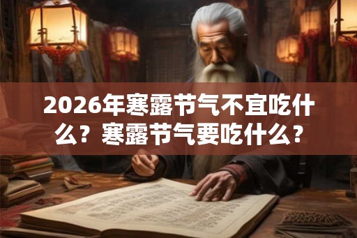 2026年寒露节气不宜吃什么?寒露节气要吃什么? 2026年寒露节气不宜吃什么?寒露节气要吃什么?