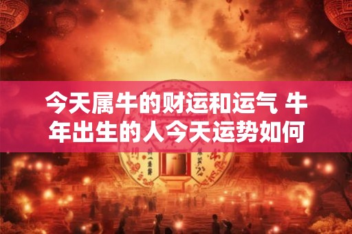 今天属牛的财运和运气 牛年出生的人今天运势如何 今天属牛的财运和运气 牛年出生的人今天运势如何