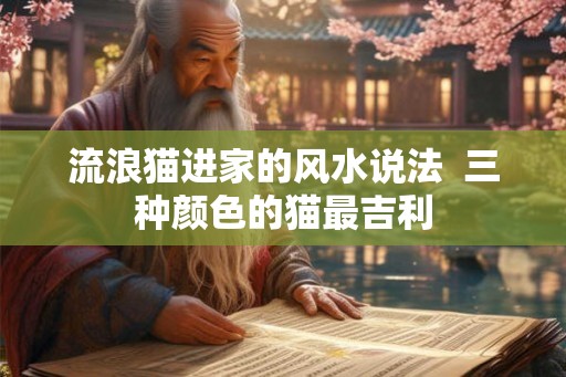 流浪猫进家的风水说法  三种颜色的猫最吉利