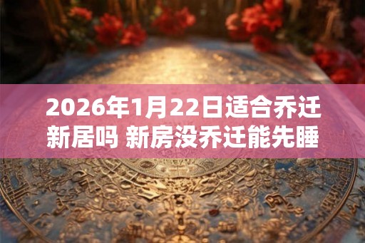 2026年1月22日适合乔迁新居吗 新房没乔迁能先睡一晚吗