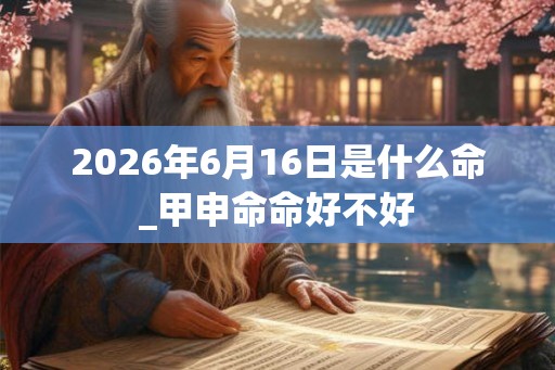 2026年6月16日是什么命_甲申命命好不好
