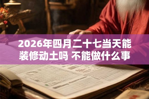 2026年四月二十七当天能装修动土吗 不能做什么事