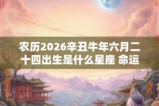 农历2026辛丑牛年六月二十四出生是什么星座 命运运势如何