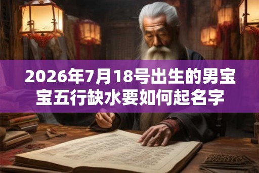 2026年7月18号出生的男宝宝五行缺水要如何起名字