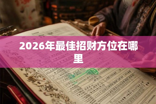2026年最佳招财方位在哪里