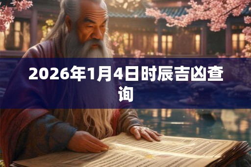 2026年1月4日时辰吉凶查询
