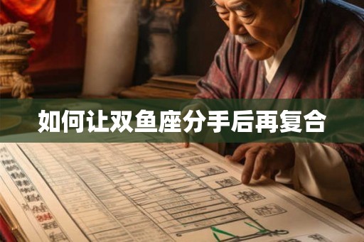如何让双鱼座分手后再复合