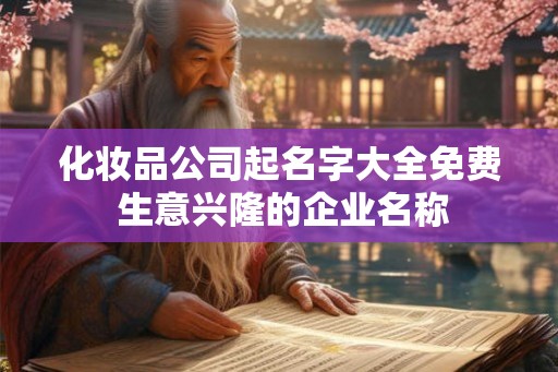 化妆品公司起名字大全免费 生意兴隆的企业名称