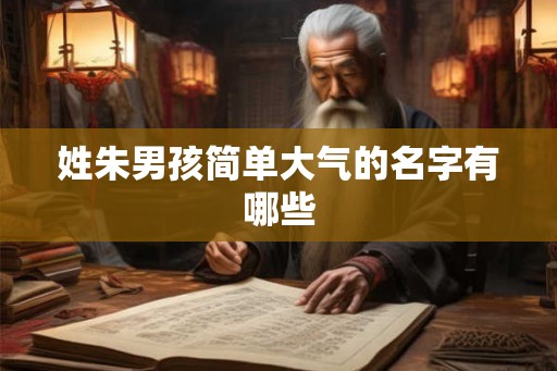 姓朱男孩简单大气的名字有哪些