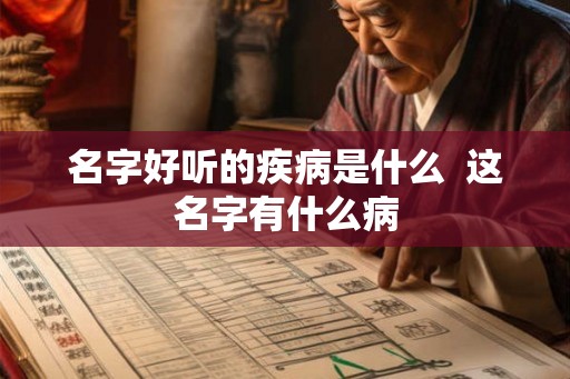 名字好听的疾病是什么  这名字有什么病
