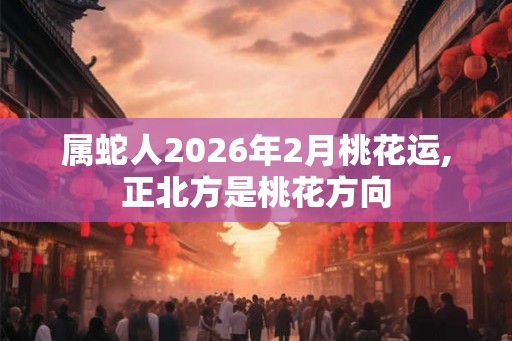 属蛇人2026年2月桃花运,正北方是桃花方向