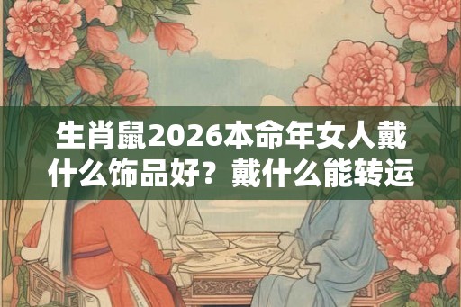 生肖鼠2026本命年女人戴什么饰品好？戴什么能转运？