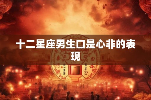 十二星座男生口是心非的表现
