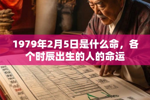 1979年2月5日是什么命，各个时辰出生的人的命运