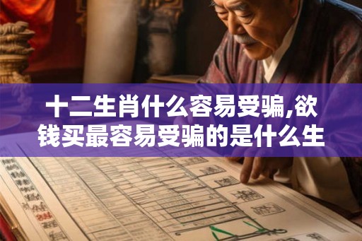 十二生肖什么容易受骗,欲钱买最容易受骗的是什么生肖