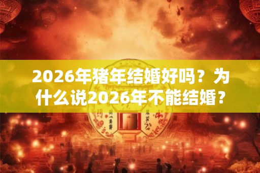 2026年猪年结婚好吗？为什么说2026年不能结婚？