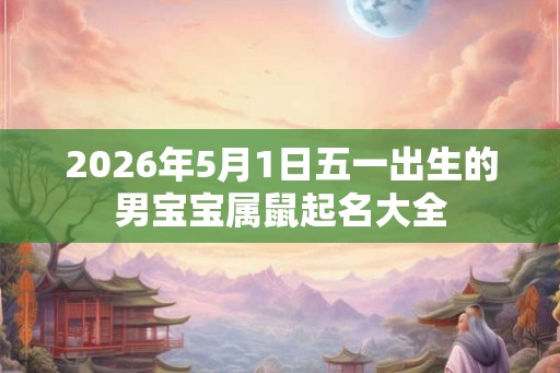 2026年5月1日五一出生的男宝宝属鼠起名大全