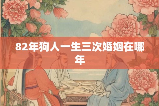 82年狗人一生三次婚姻在哪年
