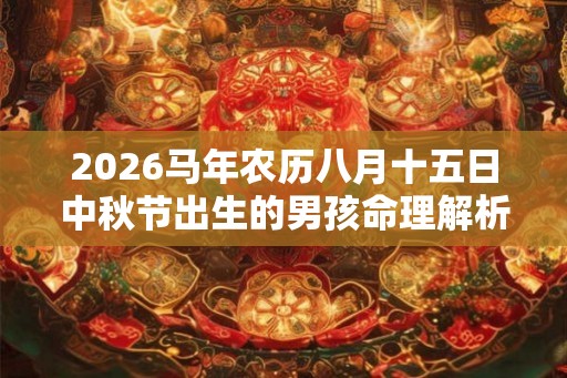 2026马年农历八月十五日中秋节出生的男孩命理解析! 2026马年农历八月十五日中秋节出生的男孩命理解析!