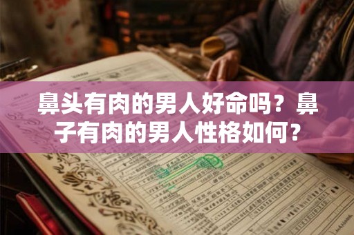 鼻头有肉的男人好命吗？鼻子有肉的男人性格如何？