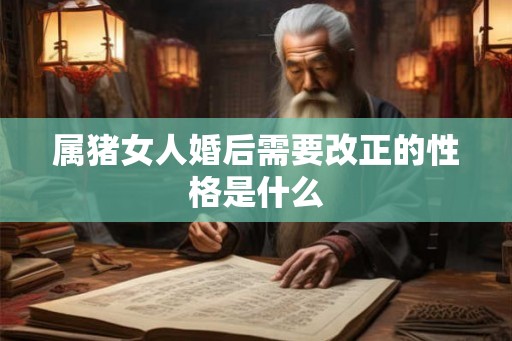 属猪女人婚后需要改正的性格是什么