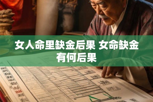女人命里缺金后果 女命缺金有何后果 女人命里缺金后果 女命缺金有何后果